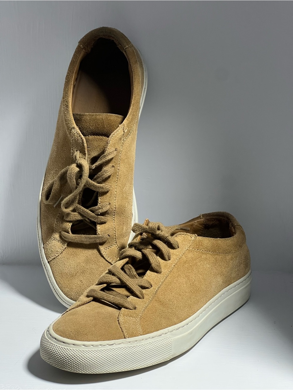Common Projects Tan Suede Low Top Sneakers 36